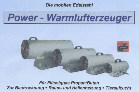 Power-Warmlufterzeuger